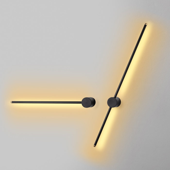 Opviq Sword - 13488 Lámpara de pared de cuerpo metálico negro